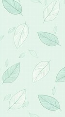 Poster - gentle breeze of leaves: softly rendered leaves dance across the canvas, their delicate forms a test
