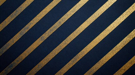Poster - golden diagonal stripes on blue: the image features gold diagonal stripes on a dark blue background,