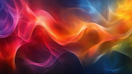 Poster - Abstract colorful swirling energy, vibrant flow