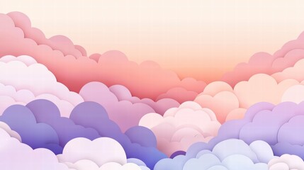 Poster - a dreamy sky of colors: the image transports us to a dreamscape, featuring a sky adorned with layere