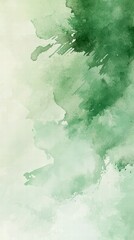 Poster - emerald brushstrokes: an artistic close-up showcasing fluid emerald green brushstrokes with watercol