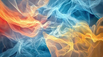Poster - abstract smoke in motion: a mesmerizing display of colored smoke, intertwining and swirling in a cap