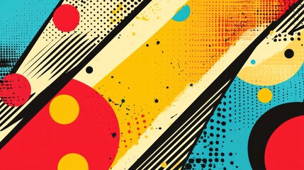 Poster - Abstract Geometric Composition: A dynamic and visually captivating abstract composition, bursting with vibrant colors, sharp lines, and geometric shapes, creating a sense of energy and modernity.
