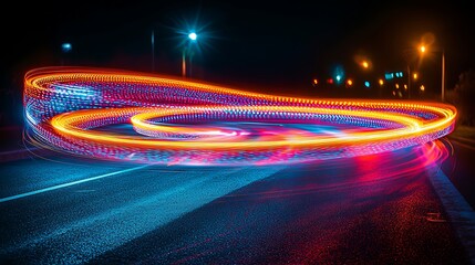 Poster - Dynamic Light Trails at Night