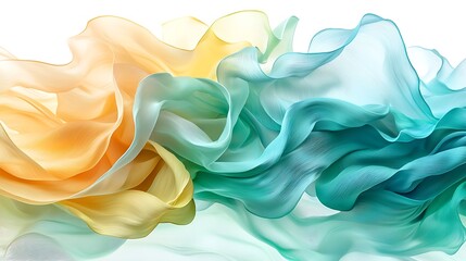 Poster - Flowing Pastel Fabric Abstract Background