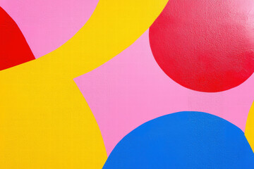 Leinwandbilder - Bold geometric pattern on wall with vibrant colors for modern design