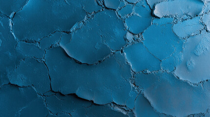 Poster - Abstract textured blue concrete surface with natural variations for background design
