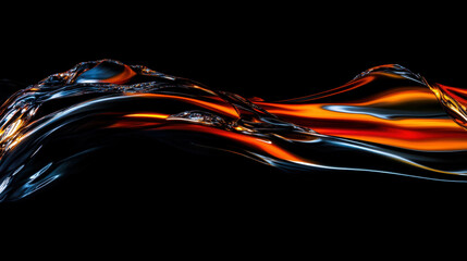 Poster - Abstract fluidity: overlay texture of flowing water with vibrant ripples for design