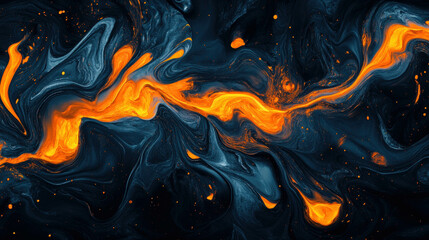 Poster - Flowing lava and molten rock texture background for creative design