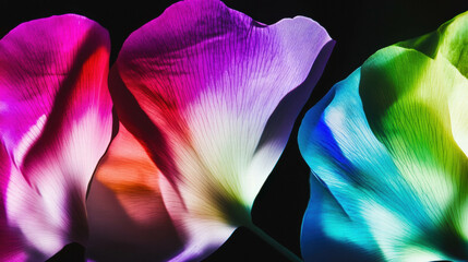 Poster - Vivid flower petal overlay texture with soft gradient effect for design projects