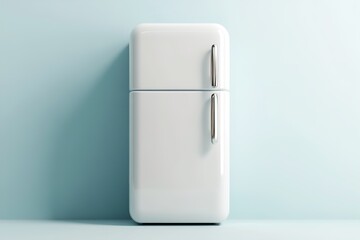 Poster - Minimalistic fridge icon features smooth edges and soft lighting against a neutral backdrop, creating an elegant and clean look suitable for branding and design projects