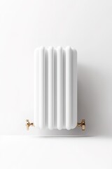 Poster - This 3D-rendered radiator icon features smooth edges and soft lighting, presented in a minimalistic style. The neutral background enhances its clean and modern look, suitable for branding