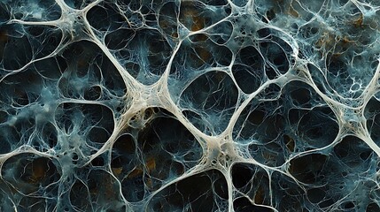 Aufkleber - Intricate Network Abstract Teal and White Texture Background