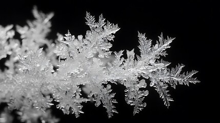 Poster - Intricate Snow Crystal Macro Photography
