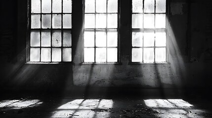 Poster - Light Beams in Old Room
