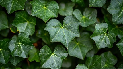 Poster - Lush Green Ivy Leaves Texture