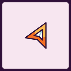 Poster - Stylized Arrowhead Icon Design for Navigation and Directional Guidance