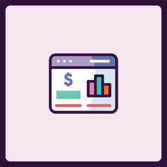Poster - Financial insights presented with visual clarity through icon illustration