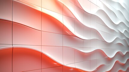 Poster - Modern Wave Pattern Wall Tiles Design