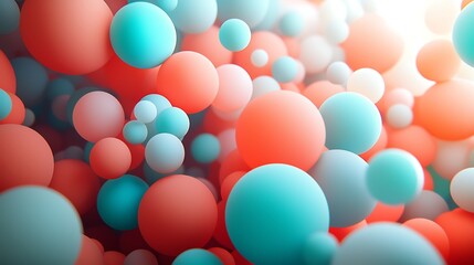Poster - Pastel Sphere Background Abstract Design