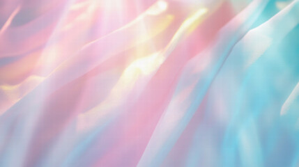 Poster - Abstract dreamy pastel waves with blurry lights for creative design