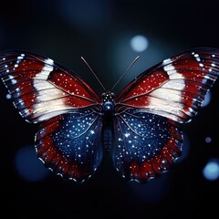 Wall Mural - Colorful Butterfly with Astronomical Background