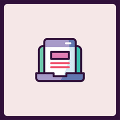 Fototapete - Colorful icon design representing digital information display on a screen