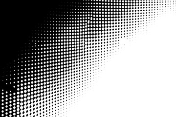 Aufkleber - High Contrast Halftone Pattern Transitioning from Black to White, Vector Graphic
