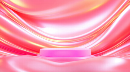 Leinwandbilder - Vibrant abstract background with rotating platform for modern design