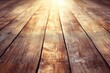 © pham - 木材の美しいテクスチャーが浮かび上がる明るい光が差し込む床面の風景