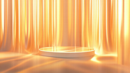 Poster - Elegant abstract background with suspended podium for modern design display