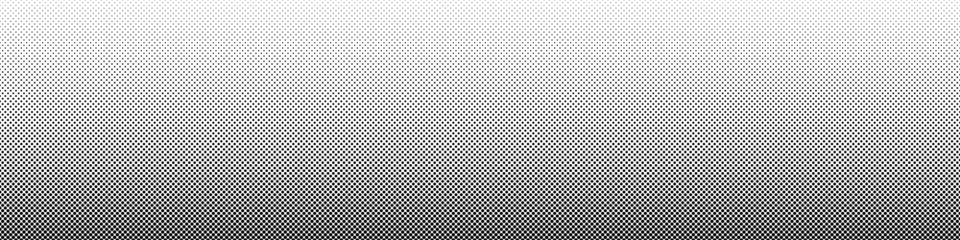 Poster - Abstract repeating wide dot pattern header background - horizontal black and white vector design