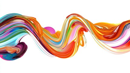 Poster - Colorful Flowing Abstract: A captivating visual of a fluid, flowing abstract composed of vibrant colors swirling together, symbolizing creativity and dynamism.