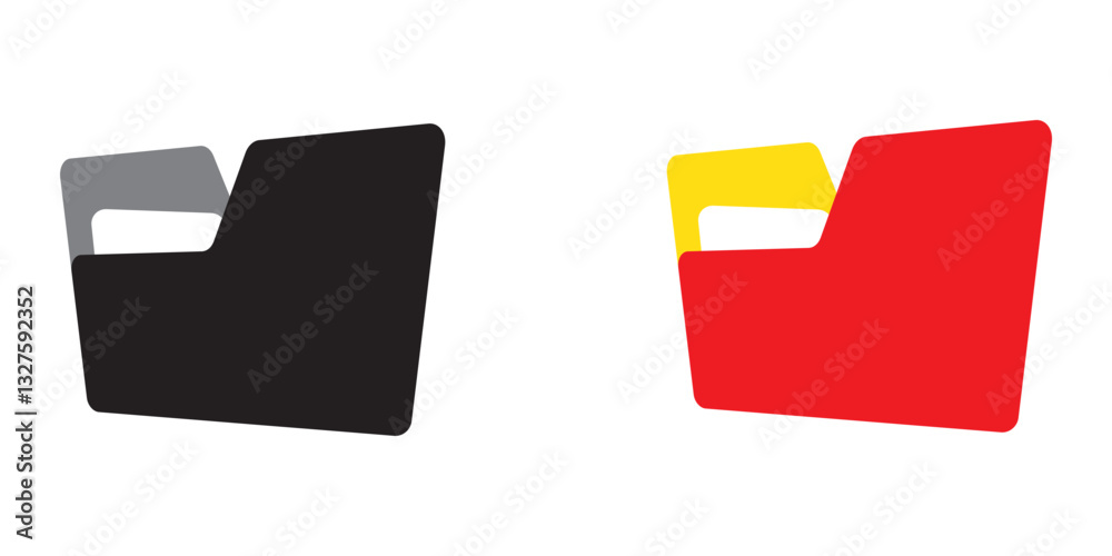 File folder icon set. Design for app, logo etc. Vector EPS 10 Stock ...
