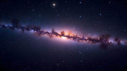 Wall Mural - Dramatic Milky Way Galaxy Night Sky Stars Dust Astrophotography
