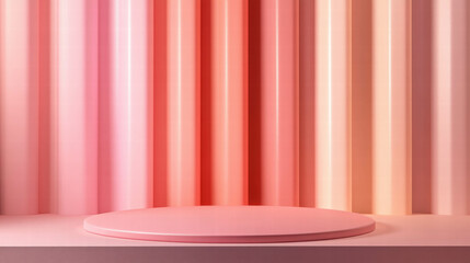Poster - Elegant abstract background with gradient podium for modern display design