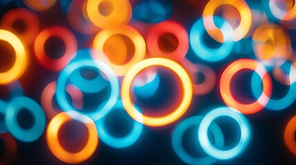 Poster - Vibrant Abstract Circle Background