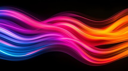 Poster - Vibrant Flowing Lines Abstract Background