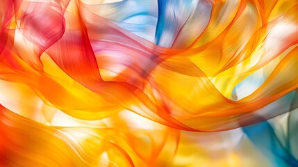 Poster - Vibrant Flowing Fabric Abstract Background