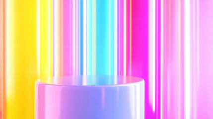 Poster - Vibrant abstract background with colorful podium for modern design