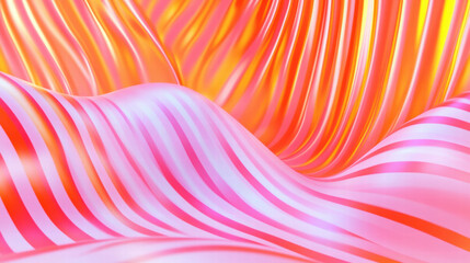 Poster - Vibrant abstract waves with podium for modern design concepts