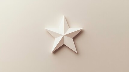 Aufkleber - A simple white star shape against a minimalistic background, emphasizing clean design and modern aesthetics
