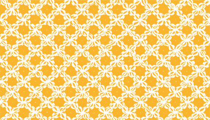 Poster - Geometric pattern in white and yellow on a vibrant background