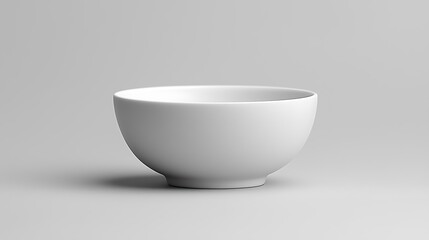 Poster - White Ceramic Bowl Simple Elegant Design Tableware