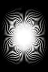 Poster - Radiating White Light Burst on Dark Background Abstract Visual Effect