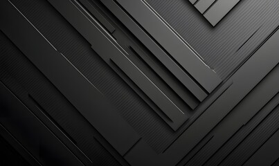 Poster - Abstract geometric dark metallic design