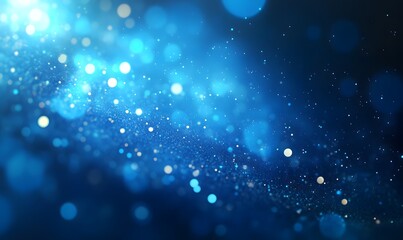 Poster - Abstract blue bokeh particles