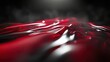 © Sana - Hyper-glossy streaks of liquid ruby red pooling and spreading across a smoky black background