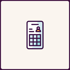 Poster - Stylized ID card icon design symbolizing personal identification and access