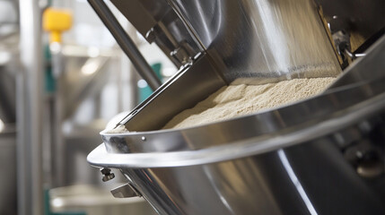 Aufkleber - Hopper mechanism in a food processing facility Generative AI